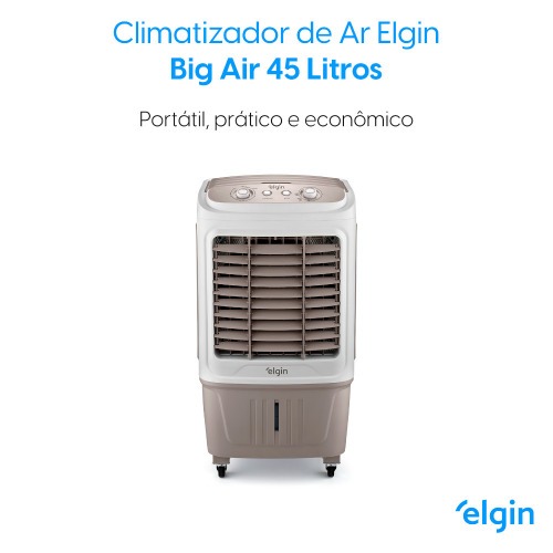 Climatizador de ar evaporativo port�til 107 Watts 45L 40m� - Big Air  220V