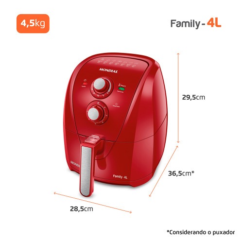 Fritadeira el�trica sem �leo Air Fryer 4L 1.500 Watts - AFN-40-FR  220V