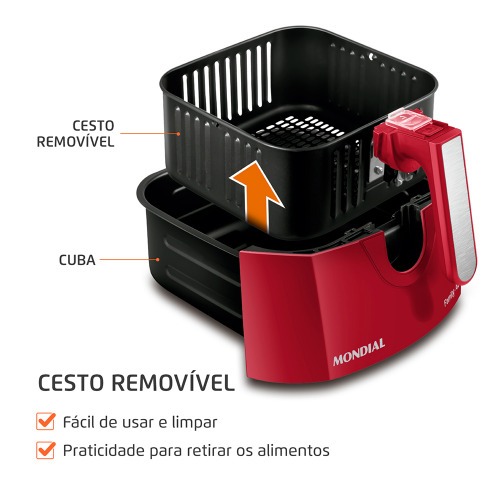 Fritadeira el�trica sem �leo Air Fryer 4L 1.500 Watts - AFN-40-RI  220V