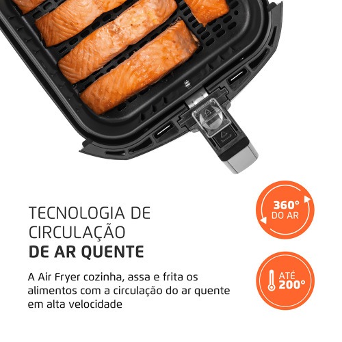 Fritadeira el�trica sem �leo Air Fryer 5L 1900W Grand Family Inox - AFN-50-BI  220V