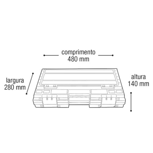 Caixa pl�stica para ferramentas com divis�ria 19