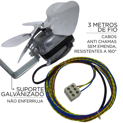 Exaustor para churrasqueira 200 mm  110V