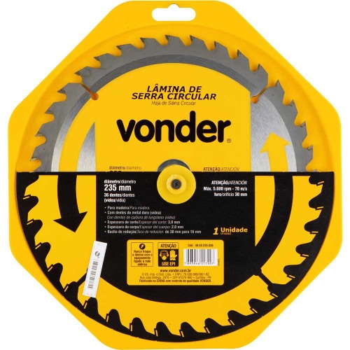 Disco de serra para madeira 235 x 30 mm 36 dentes
