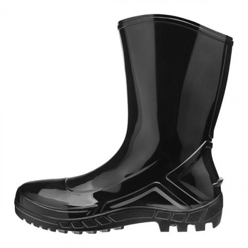 Bota de PVC imperme�vel cano m�dio sem forro preto - Vulcaflex
