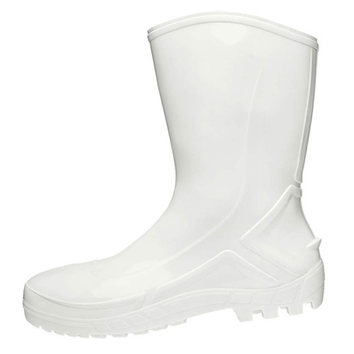 Bota de PVC imperme�vel cano m�dio sem forro branca - Vulcaflex
