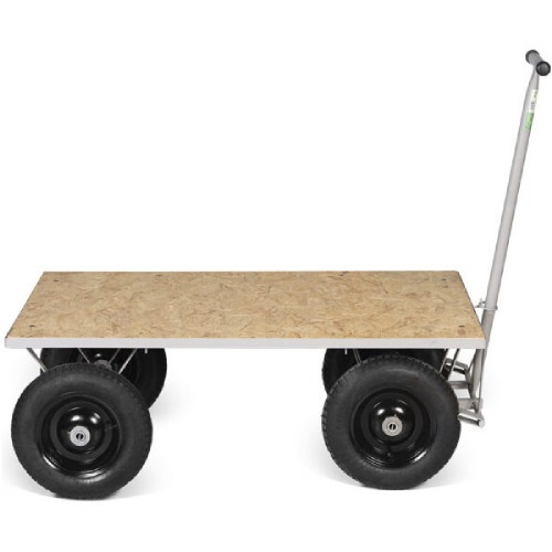 Carro plataforma com tampo em madeira capacidade de 600 kg - TM-89