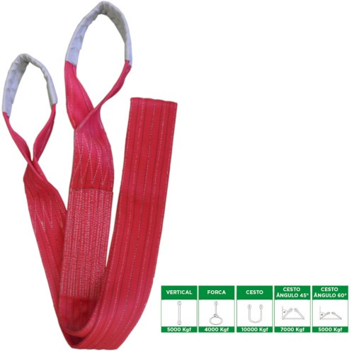 Cinta sling para eleva��o de carga 5T com 6 metros