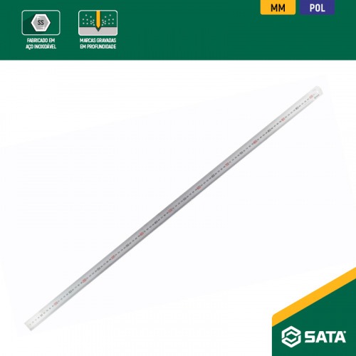 Escala m�trica em a�o inoxid�vel 500 mm - ST91402