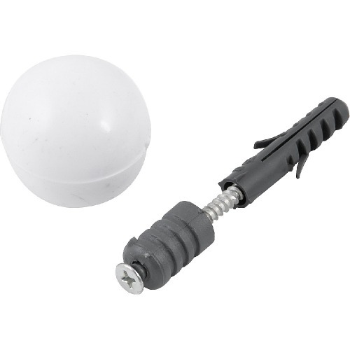 Batente de porta 8 mm branco com bucha e parafuso