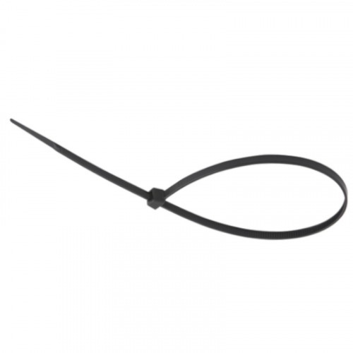 Abra�adeira de nylon preta 2,5 mm x 200 mm com 100 pe�as