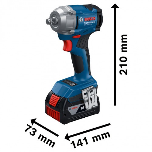 Chave de impacto a bateria 18V 4Ah encaixe 1/2
