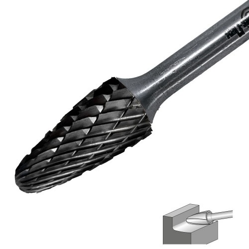 Lima rotativa endurecida �rvore corte S 10 x 20 mm haste 6 mm - 23.267