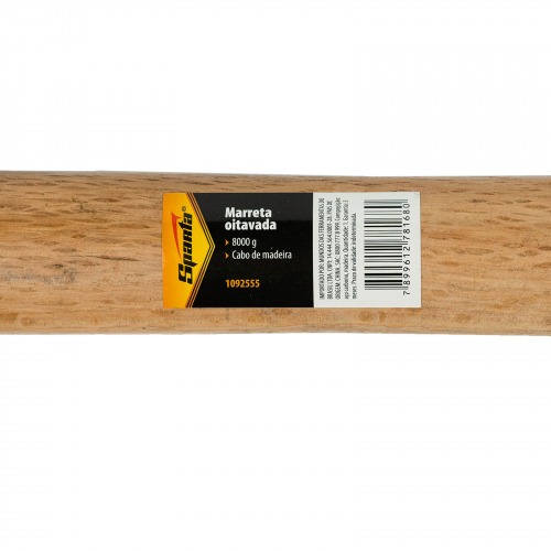 Marreta oitavada 8 Kg com cabo de madeira envernizado - 1092555