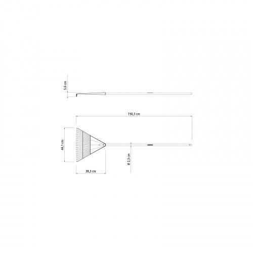 Vassoura pl�stica 18 dentes com cabo de 120 cm
