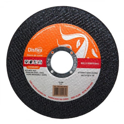 Disco de corte fino para metal e inox 4.1/2