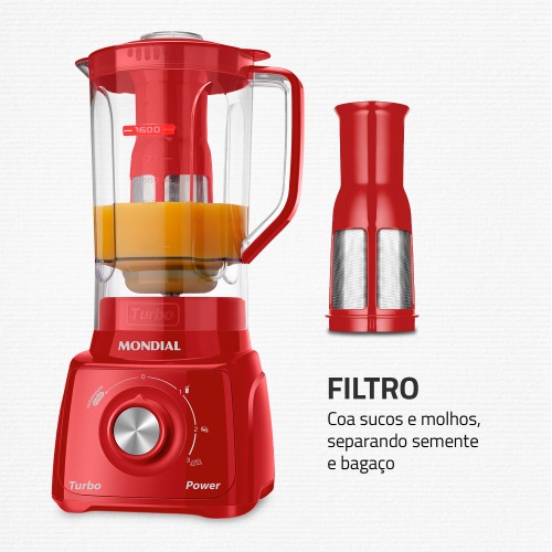 Kit Liquidificador 550W Turbo Power L-99-FR + Batedeira 400W Pr�tica B-44-R	  110V