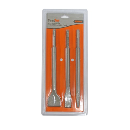 Kit ponteira e talhadeira 250 mm 3 pe�as SDS Plus - BFH2017