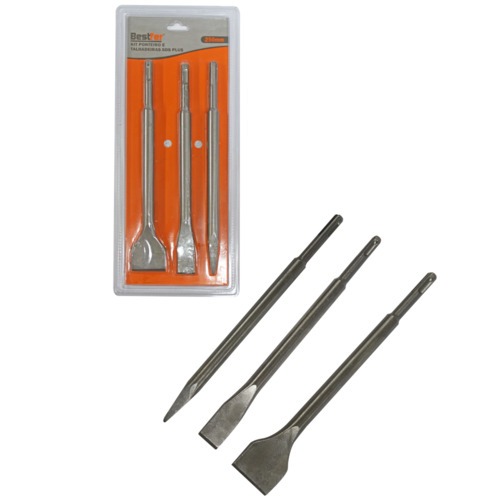 Kit ponteira e talhadeira 250 mm 3 pe�as SDS Plus - BFH2017