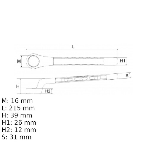 Chave estrela de uma boca 16 mm VDE isolada 1000V - BW89MQ16