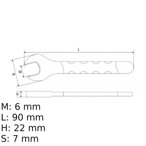 Chave fixa de uma boca isolada VDE 6 mm - BW52MQ6