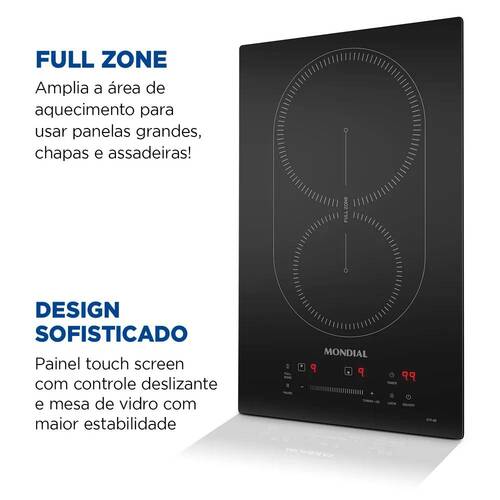 Cooktop de indu��o 2 bocas 3500W display digital touch - CTI-02  220V