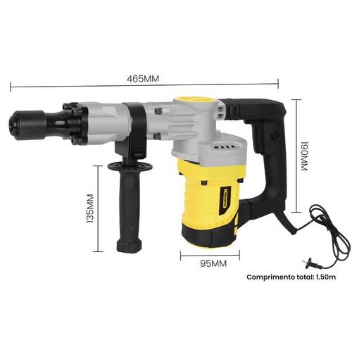 Martelete Rompedor 1800W encaixe sextavado 17 mm com acess�rios - BOM-9634  220V