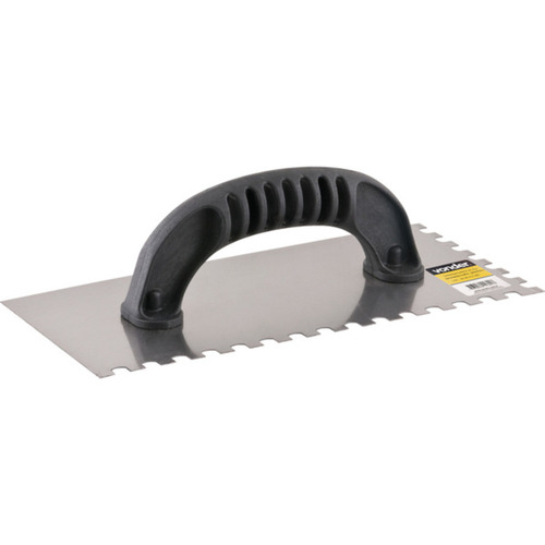 Desempenadeira em a�o dentada com cabo pl�stico 255 x 120 mm