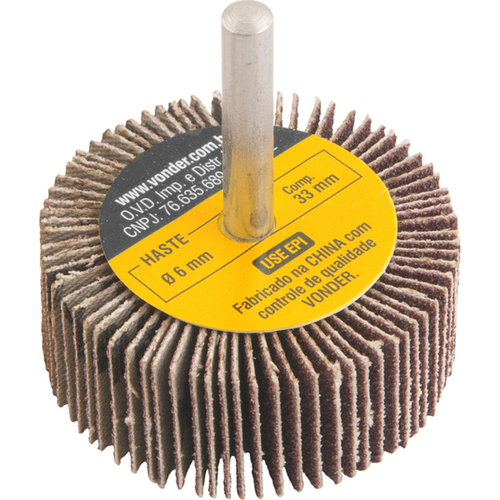 Roda de lixa 50 x 20 mm com haste gr�o 80