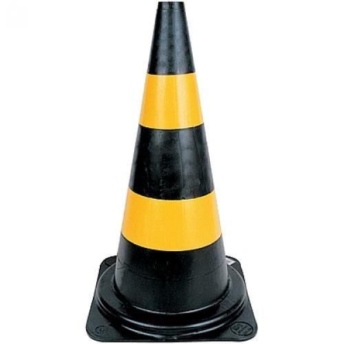 Cone de sinaliza��o com 75 cm 2 faixas