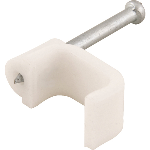 Grampo pl�stico chato para fios de 8 mm cartela com 20 p�s