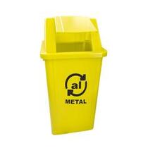 Cesto coletor de lixo 100L tampa basculante com adesivo - CC11AM