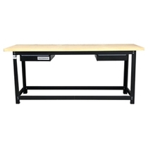Bancada desmont�vel aberta de 2.000 x 600 mm com tampo de pinus