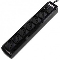 Filtro de linha 6 tomadas 1,1 metro 10A preto - FLK06DABS