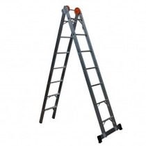 Escada de alum�nio extens�vel 2,48 x 3,74 m 2 x 8 degraus 3 em 1