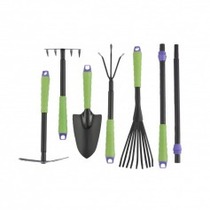 Jogo de ferramentas para jardinagem com cabo extens�vel 7 pe�as - 6302055