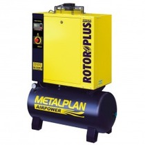 Compressor de ar de parafuso 10 hp 100 litros 7,5 bar trif�sico 380V - Rotor Plus 10