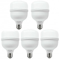 Kit 5 L�mpadas led super bulbo 20W 1680 l�mens branca fria - A80