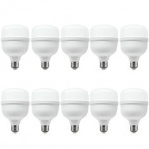 Kit 10 L�mpadas led super bulbo 20W 1680 l�mens branca fria - A80