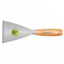 Esp�tula r�gida 10 cm em a�o com cabo de madeira