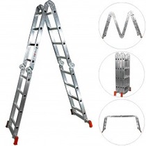 Escada multifuncional de alum�nio 4 x 4 com 16 degraus 13 em 1 - ESC0293