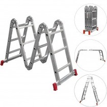 Escada multifuncional de alum�nio 4 x 3 com 12 degraus 13 em 1 - ESC0292