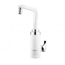 Torneira eletr�nica de parede 5500 watts Branco cromado - Essence