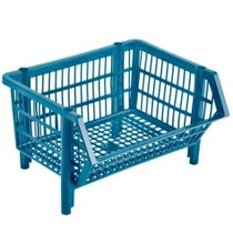 Cesto expositor pl�stico empilh�vel pequeno 24 x 44 x 34 cm - COPAZ