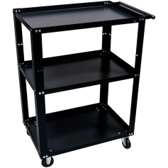 Carrinho para ferramentas aberto com 3 prateleiras - Dark