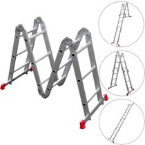 Escada multifuncional de alum�nio 3 x 4 com 12 degraus 8 em 1 - 428132