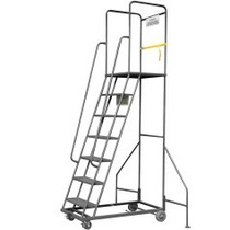 Escada plataforma de ferro 2,0 m 6 degraus + patamar - 58-A