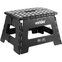 Banqueta pl�stica dobr�vel preta altura 220 mm 