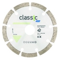 Disco diamantado segmentado 110 x 20 mm para concreto - Classic