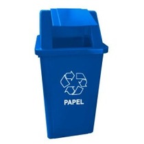 Cesto coletor de lixo 100L tampa basculante com adesivo - CC11AZ