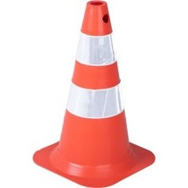 Cone de sinaliza��o com 50 cm flex�vel 2 faixas